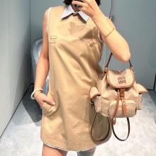 미우미우 카푸치노 코튼 미니 드레스 MF6229 D