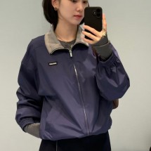 미우미우 테크니컬 포를린 블루종 집업 자켓 ML1461  D