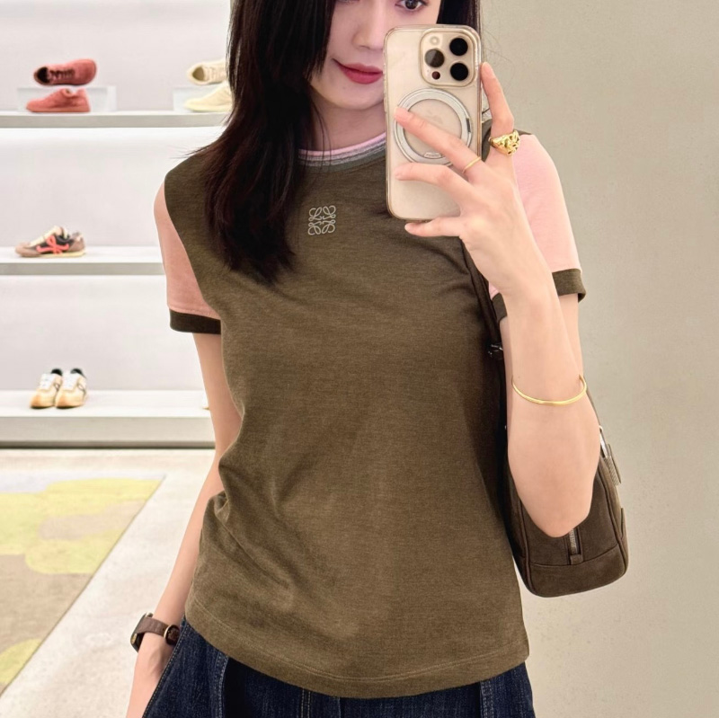 로에베 티셔츠 슬림핏 카키 그린 S359Y22XA8  D