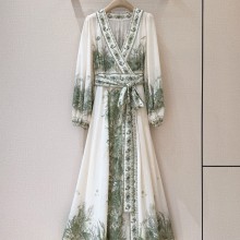 짐머만 브이넥 플로럴 프린트 롱 드레스 2456DRS262K  H