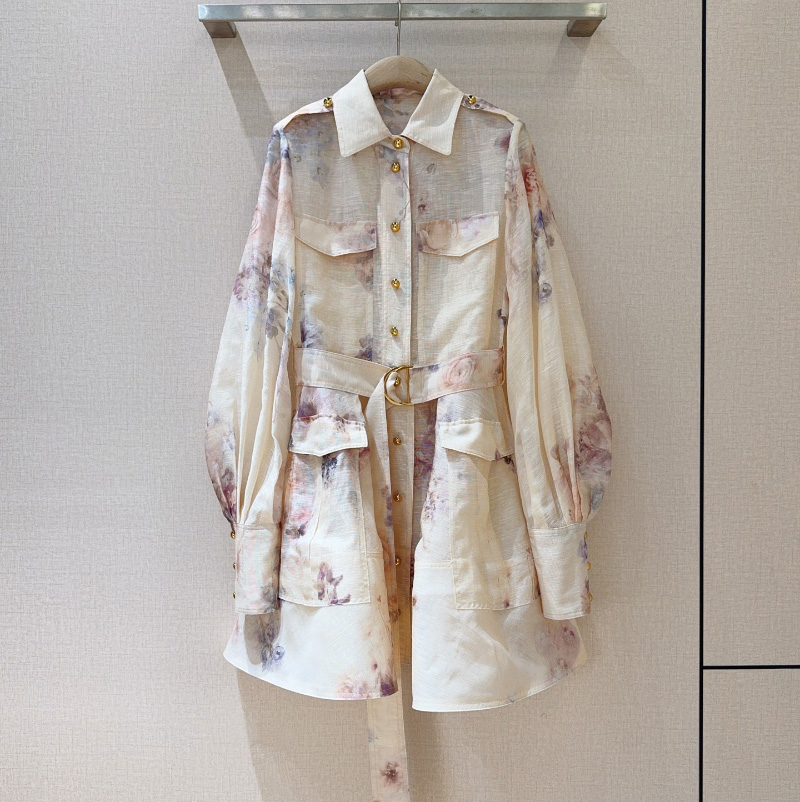 짐머만 플로럴 프린트 벨트 미니 드레스 5153DF251  H