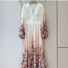 짐머만 플로럴 브이넥 버튼 원피스 6875drs261  H