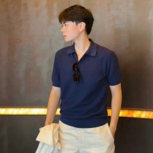 브루넬로 쿠치넬리 V넥 반소매 티셔츠  IT 50 2컬러 M29400015  H