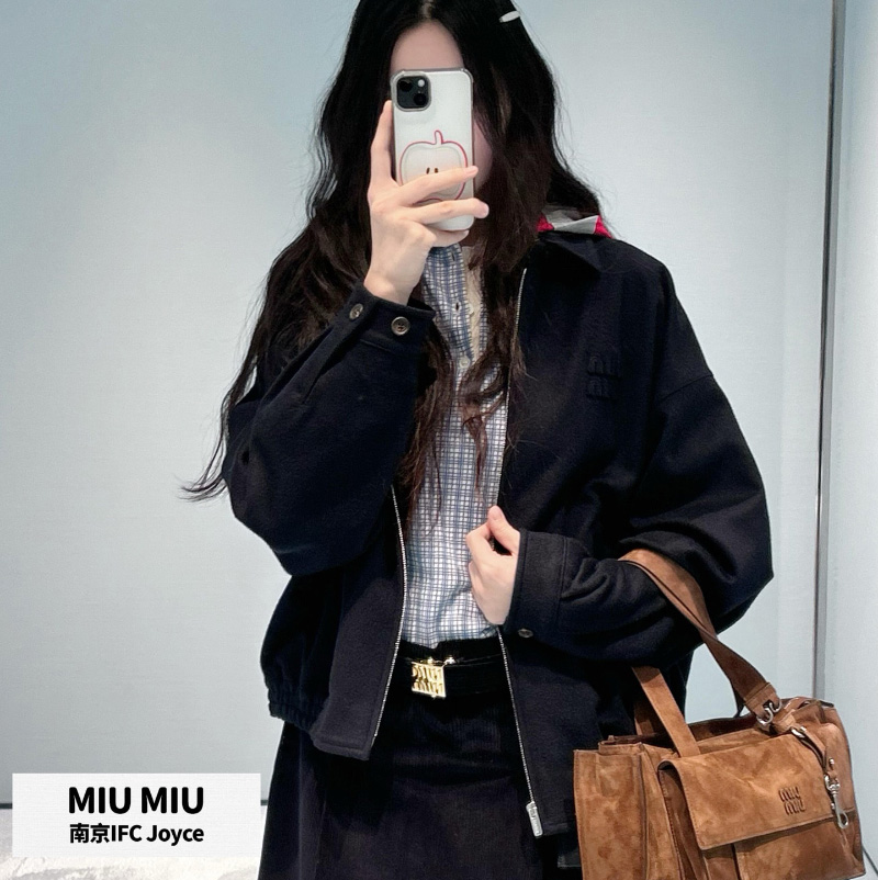 미우미우 여성 개버딘 블루종 자켓 ML843 1350  H