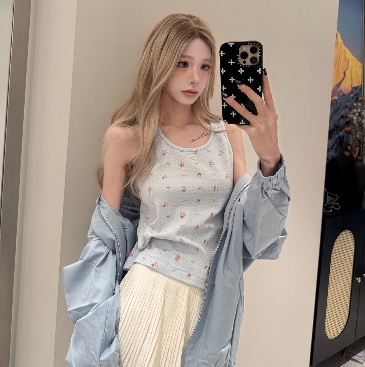 프라다 플로랄 프린트 탱크탑 39659C  D