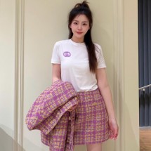 구찌 여성 화이트 면 반팔 티셔츠 837959XJHQ3  J