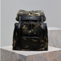 생로랑 남자 백팩 에코닐 부드러운 가죽 카키 437110