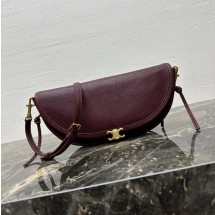 셀린느 리틀 하프문 소프트 트리옹프 백  와인 L10373778