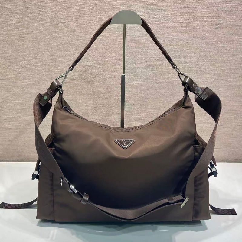 프라다 익스플로어 리나일론 및 가죽 백 시에나 2VH204