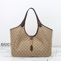 구찌 26SS 여성 메르카토 라지 토트백 샌드/브라운 870693