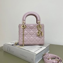 디올 미니 레이디 로터스 백 까나쥬 램스킨 펄레센트 2컬러 M0505OADU