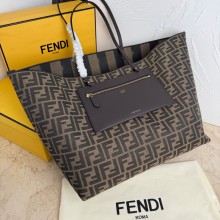 펜디 롤 데님 FF 자카드 라지 토트 백  8BH425