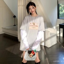 아크네 스튜디오 공용 레이어드 프린트 긴팔티  CL0322-AAB  H