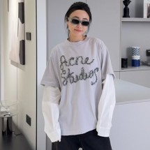 아크네 스튜디오 26SS 레이어드 로고 티셔츠 CL0422 228  H