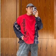 발렌시아가 티셔츠 미디엄 핏 레드 2컬러 764235TTVM76167  D