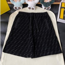 펜디 버뮤다 반바지 정규 핏 블랙 FB0689A7D5F0ABB  D