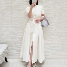 디올 Millefiori 벨트 미디 셔츠 드레스 611R16A3B84  H