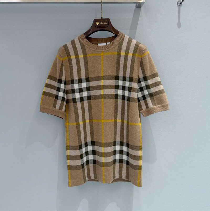 버버리 체크자카드 라운드 남여공용 티셔츠 80549171  H