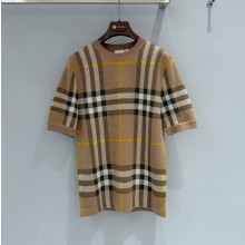 버버리 체크자카드 라운드 남여공용 티셔츠 80549171  H