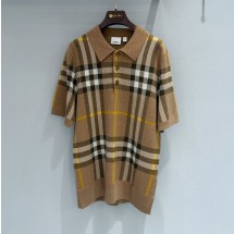 버버리 체크 니트 남여공용 반팔  80549191  H