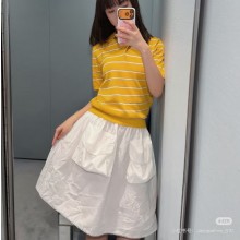 미우미우 개더드 미디 스커트 MG2592  H