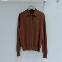 프라다 여성 브라운 폴로 셔츠 P24B3C19DA  H