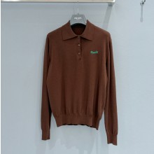 프라다 여성 브라운 폴로 셔츠 P24B3C19DA  H