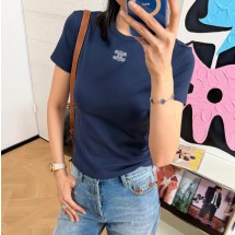 셀린느 26SS 트리오페 코튼 저지 반팔 티셔츠 2컬러 RX0IX1407  H