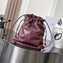 셀린느 스몰 크리스탈 파우치 와인 123662J79