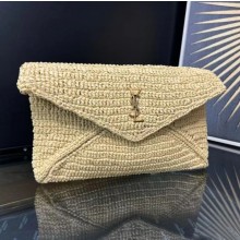 생로랑 카산드라 라지 엔벨로프 클러치 베이지 769307