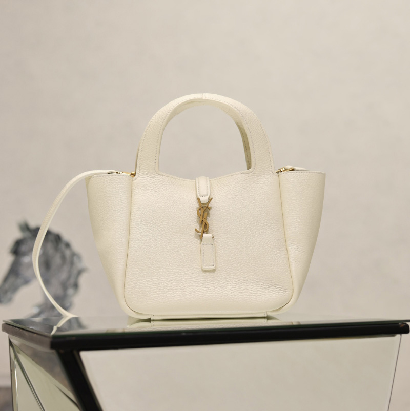 생로랑 LE 5 A 7 베이비 비아 아이보리 가죽 872469