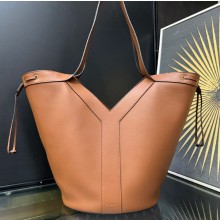 생로랑 Y 라지 호보 레더 브릭 꼬냑 833160