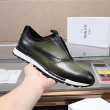 벨루티 패스트 트랙 베네치아 비틀 그린 남성 레더 스니커즈 S3873