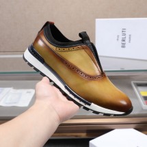 벨루티 패스트 트랙 베네치아 비틀 옐로우 남성 레더 스니커즈 S3873