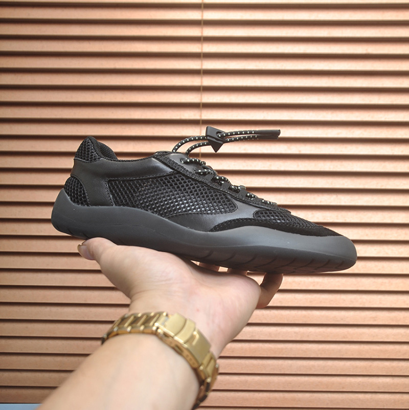 프라다 스피드록 메쉬 남여공용 블랙 스니커즈 1E490O