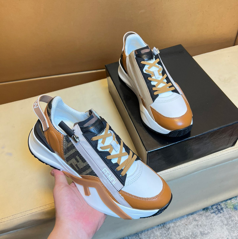 펜디 FLOW 플로우 스니커즈 화이트 카멜 7E1392AJZHF1OU1