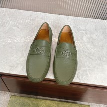 구찌 AYRTON 인터로킹 G 남성 드라이빙 슈즈 그린  692379