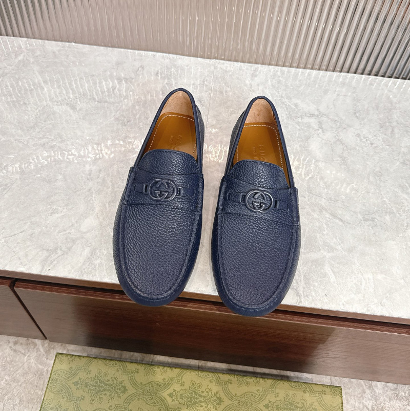 구찌 AYRTON 인터로킹 G 남성 드라이빙 슈즈 네이비  692379