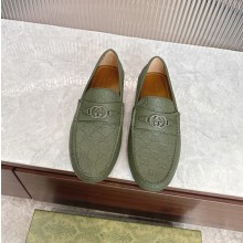 구찌 GG 홀스빗 가죽 남성 로퍼 그린  795279AADWB