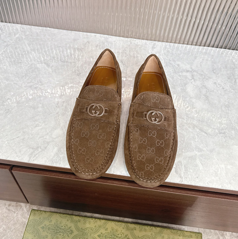 구찌 GG 홀스빗 스웨이드 남성 로퍼 브라운 795279AADWB