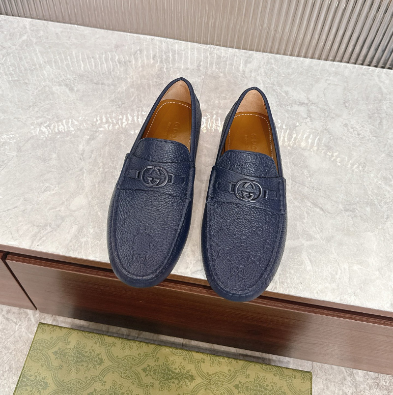 구찌 GG 홀스빗 가죽 남성 로퍼 네이비 795279