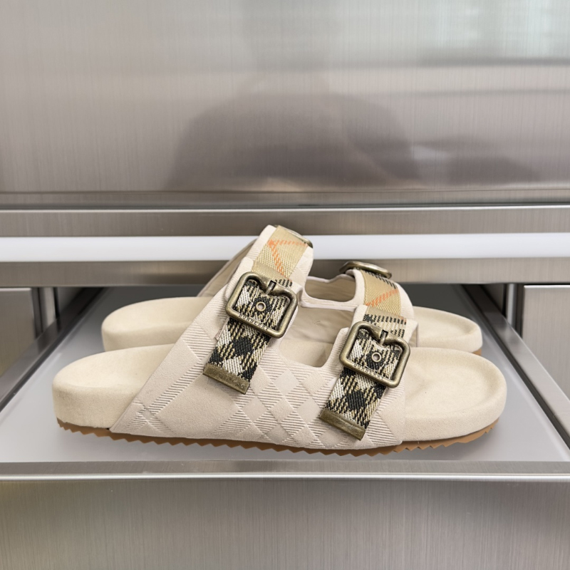 버버리 남성 샌들 슬웨이드 아이보리 81188901