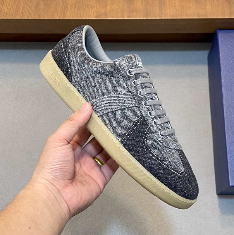 디올 B01 매치포인트 스니커즈 스톤워시드 데님 그레이 3SN356ACA