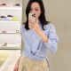 로에베 아나그램 자수 스트라이프 코튼 포플린 셔츠 S616Y05X72  H