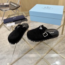 프라다 스웨이드 뮬 남여공용 2S3003