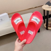 지방시 라벨 슬라이드 뮬 고무 남성 슬리퍼 레드 BH302MH1Y1