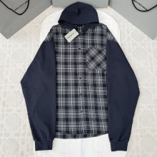 발렌시아가 후드 하이브리드 셔츠 850859TTM021240  Y