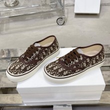 디올 오블리크 솔트윈드 남여공용 스니커즈 3.5CM 브라운 3SN348ZSA