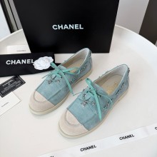 샤넬 SS26 크루즈 스웨이드 체인 로퍼 블루 G47005  JM