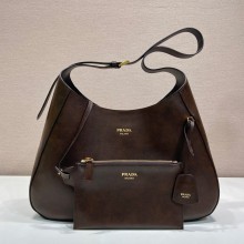 프라다 26FW 코코아 브라운 라지 호보 백 1BC299